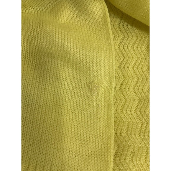 VTG Jane Hunter Womens Mock Neck Sweater S Yellow 60s Lightweight Preppy Retro - Picture 6 of 6